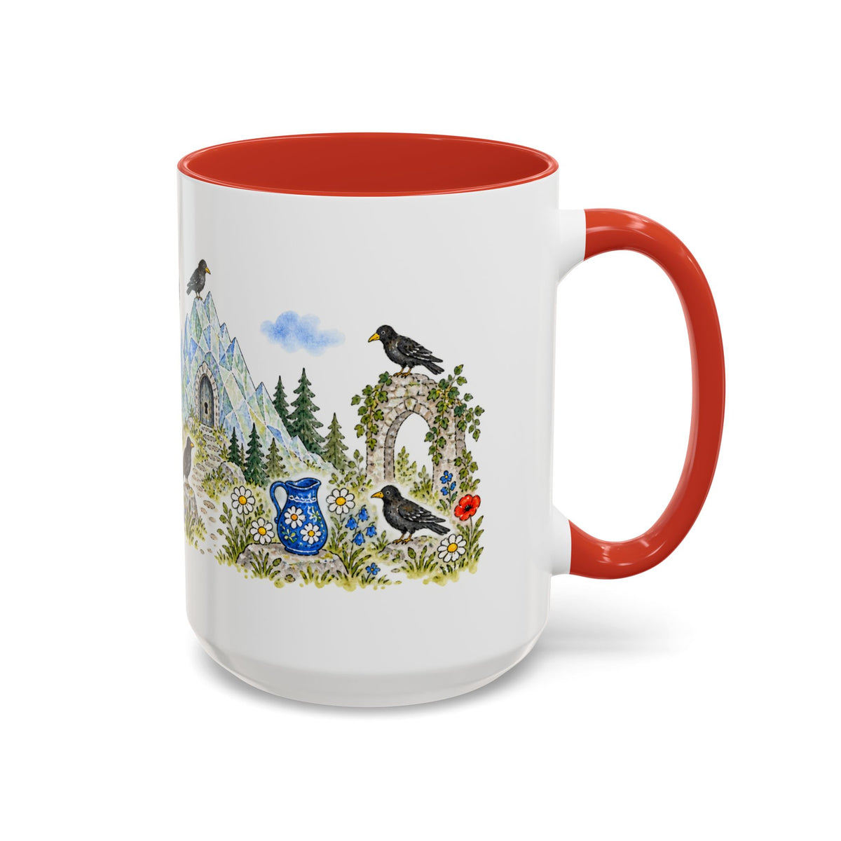 The Seven Ravens Mug | Storybook Fairy Tale Accent Coffee Mug | EveryLegend