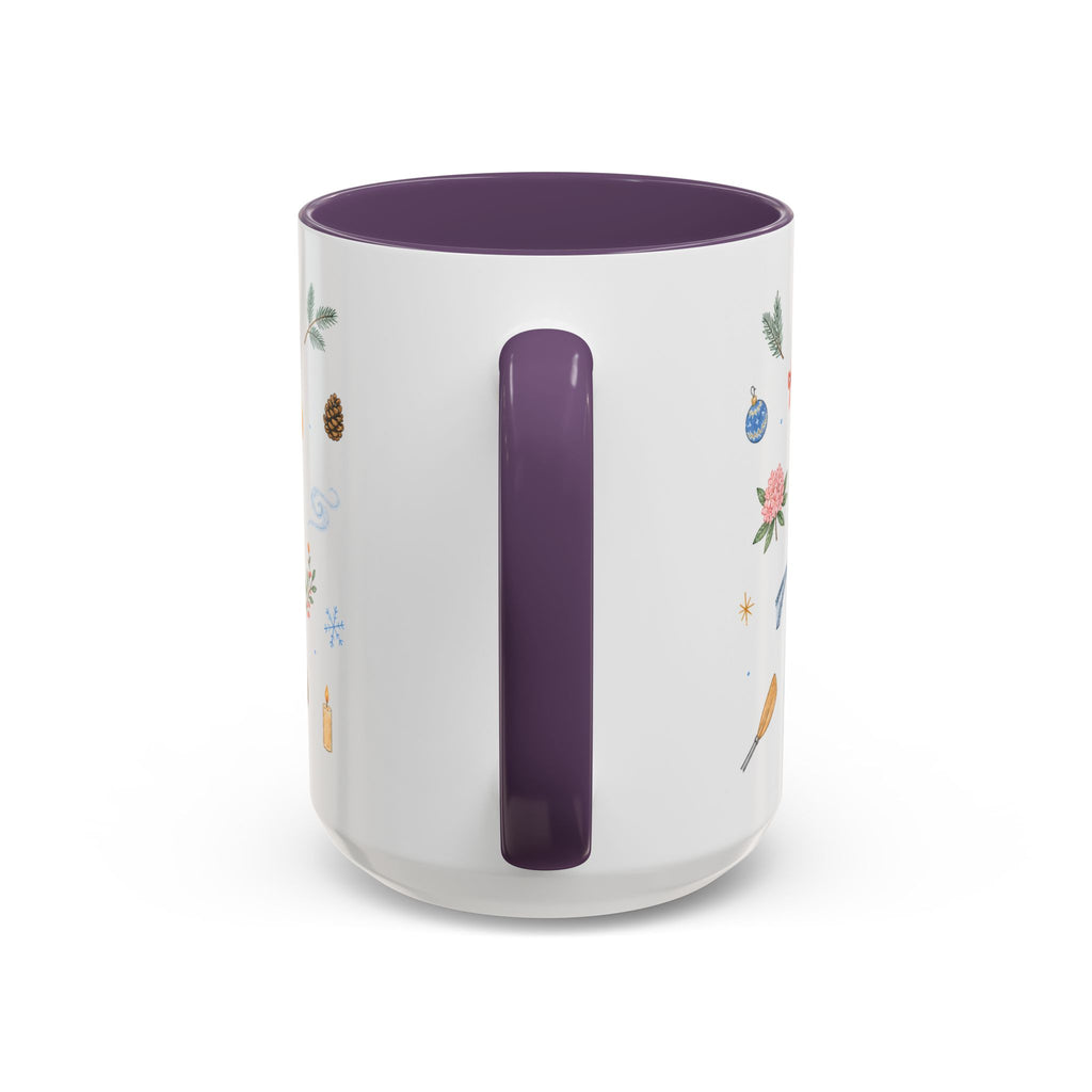 New River Gorge National Park Christmas Mug | Watercolor Travel Souvenir | Holiday Gift | Accent Ceramic Coffee Cup 11oz 15oz
