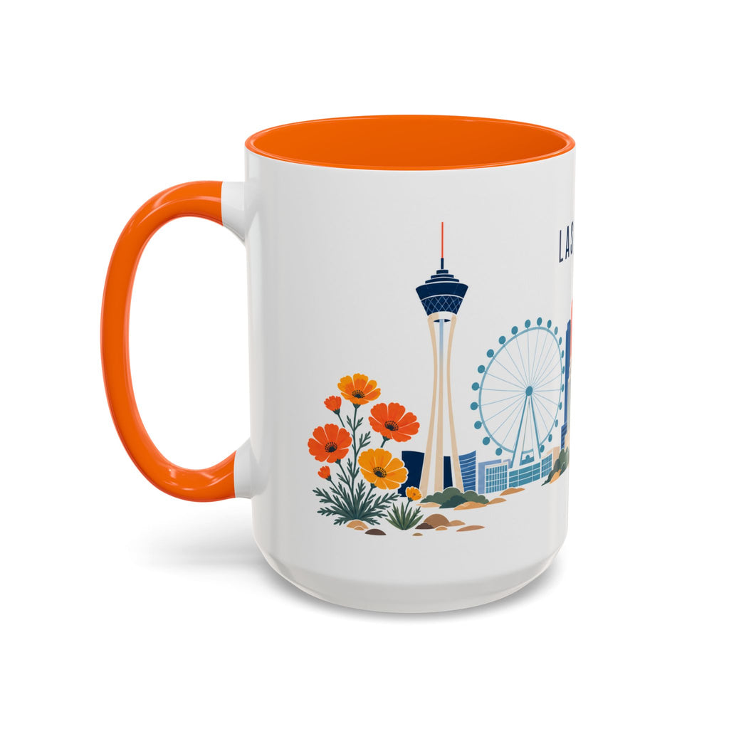 Las Vegas Coffee Mug | United States Travel Souvenir | Porcelain Decal City Gift | 11oz 15oz Accent Mug