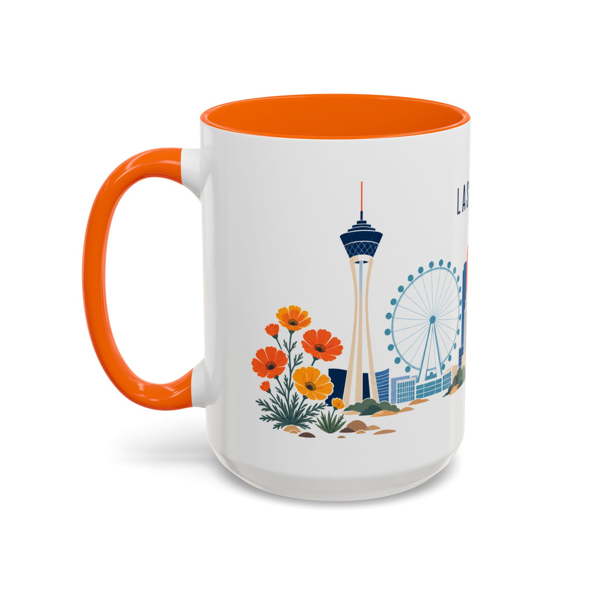 Las Vegas Coffee Mug | United States Travel Souvenir | Porcelain Decal City Gift | 11oz 15oz Accent Mug