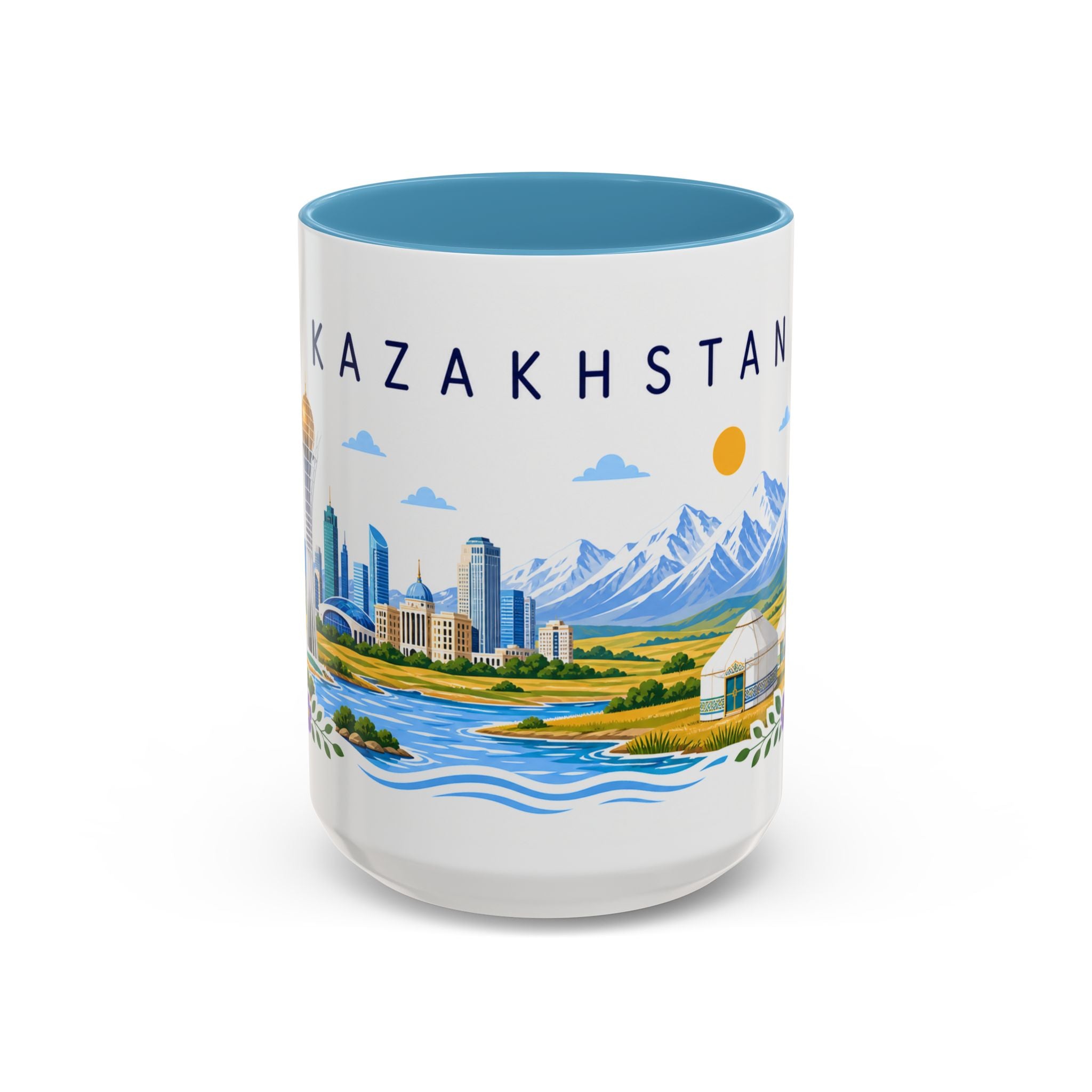 Kazakhstan Coffee Mug | Travel Souvenir Accent Mug | Place Gift Ceramic Cup 11oz 15oz