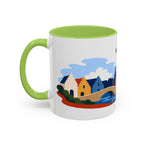 Bruges Coffee Mug | Travel Destination Souvenir Gift | Accent Color Ceramic 11oz 15oz