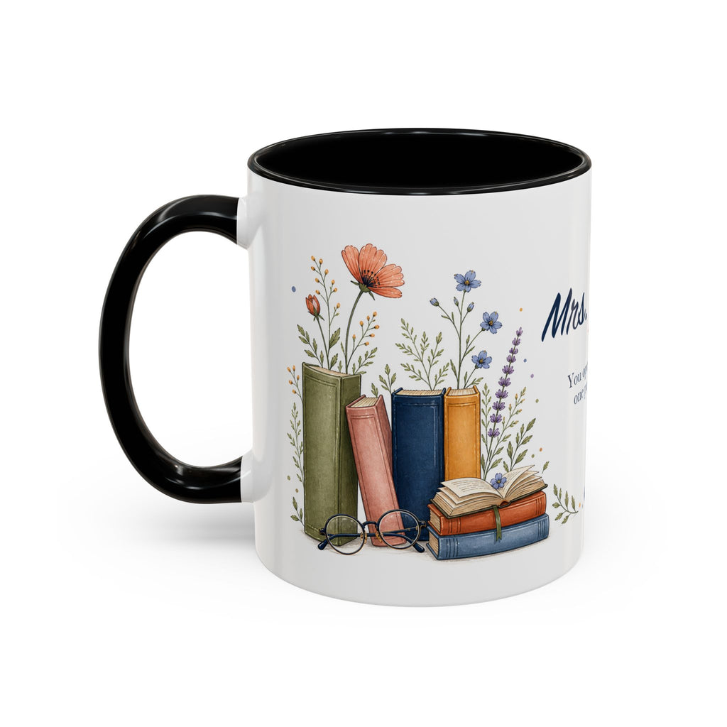 Personalized Reading Teacher Mug | Custom Name Book Lover Coffee Cup | Teacher Appreciation Gift
