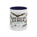 American Samoa National Park Coffee Mug | Pacific Island Rainforest Reef Gift | Accent Color Ceramic 11oz 15oz