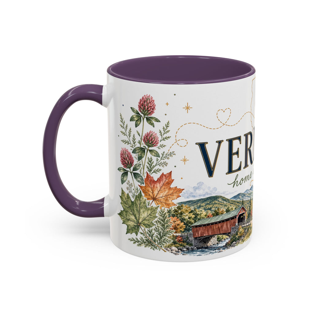 Vermont Home State Mug | Moving Away Gift | Long Distance Friendship Coffee Cup | 11oz 15oz Accent Mug