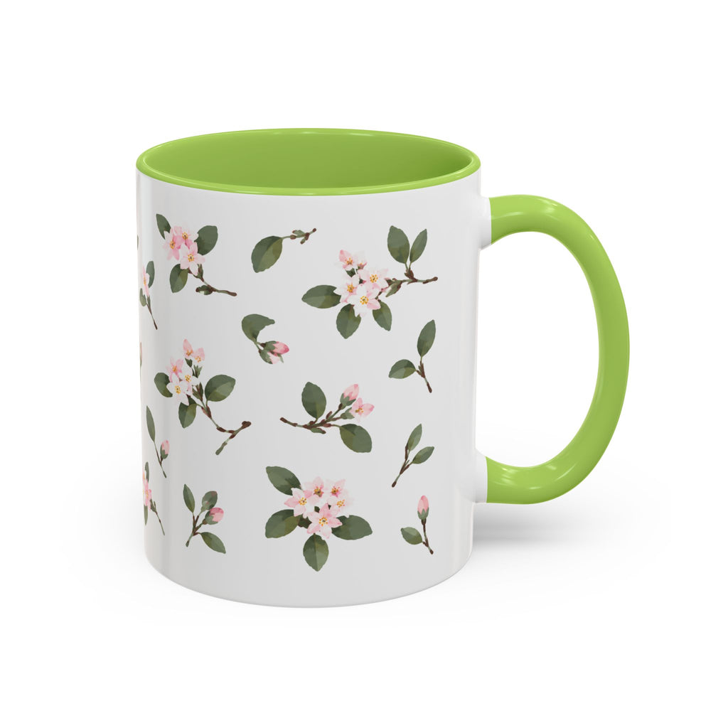 Massachusetts Mayflower Mug, State Flower Floral Coffee Cup, 11oz Botanical Gift