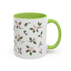 Massachusetts Mayflower Mug, State Flower Floral Coffee Cup, 11oz Botanical Gift