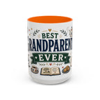 Best Grandparents Ever Coffee Mug | Gift From Grandkids | Accent Color Ceramic 11oz 15oz