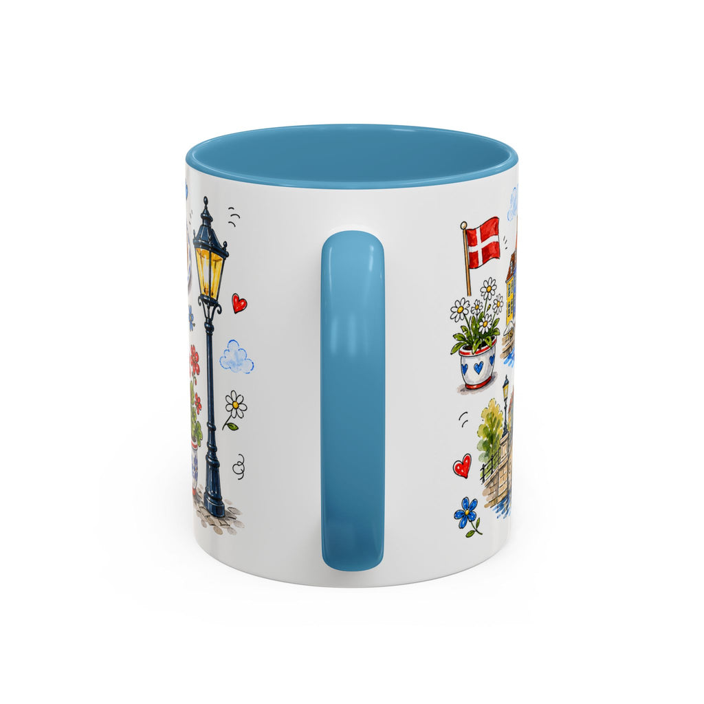 Copenhagen Travel Mug | European City Souvenir Accent Coffee Mug | 11oz 15oz Ceramic Cup