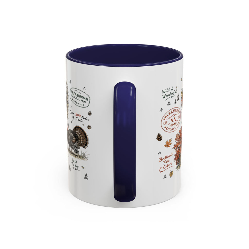Shenandoah National Park Coffee Mug | Virginia Blue Ridge Hiking Autumn Gift | Accent Color Ceramic 11oz 15oz