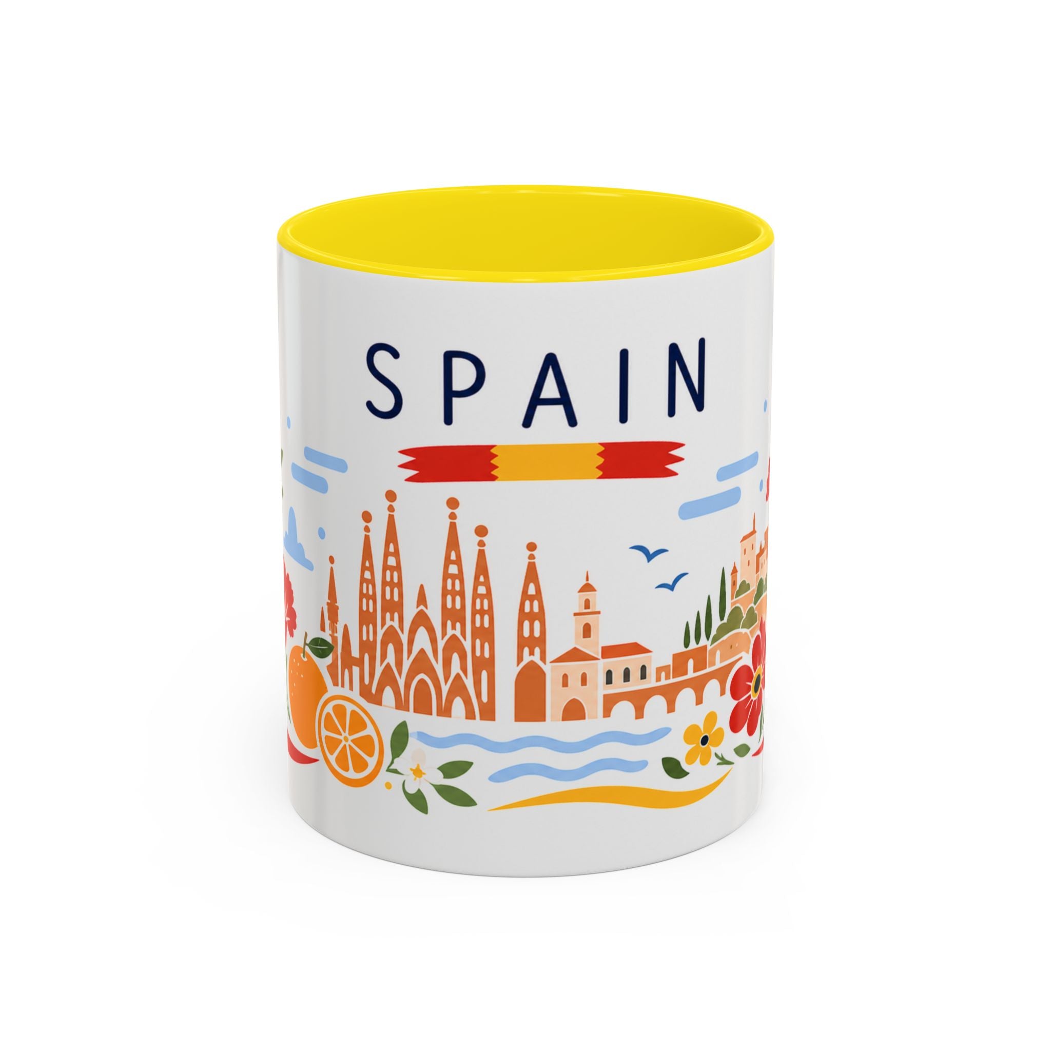 Spain Coffee Mug | Travel Souvenir Accent Mug | Country Gift Ceramic Cup 11oz 15oz