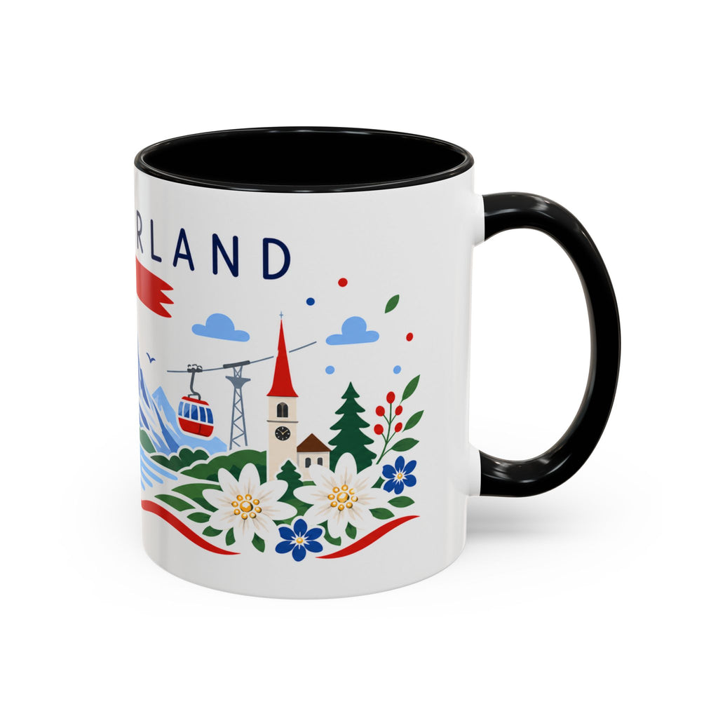 Switzerland Coffee Mug | Travel Souvenir Accent Mug | Country Gift Ceramic Cup 11oz 15oz