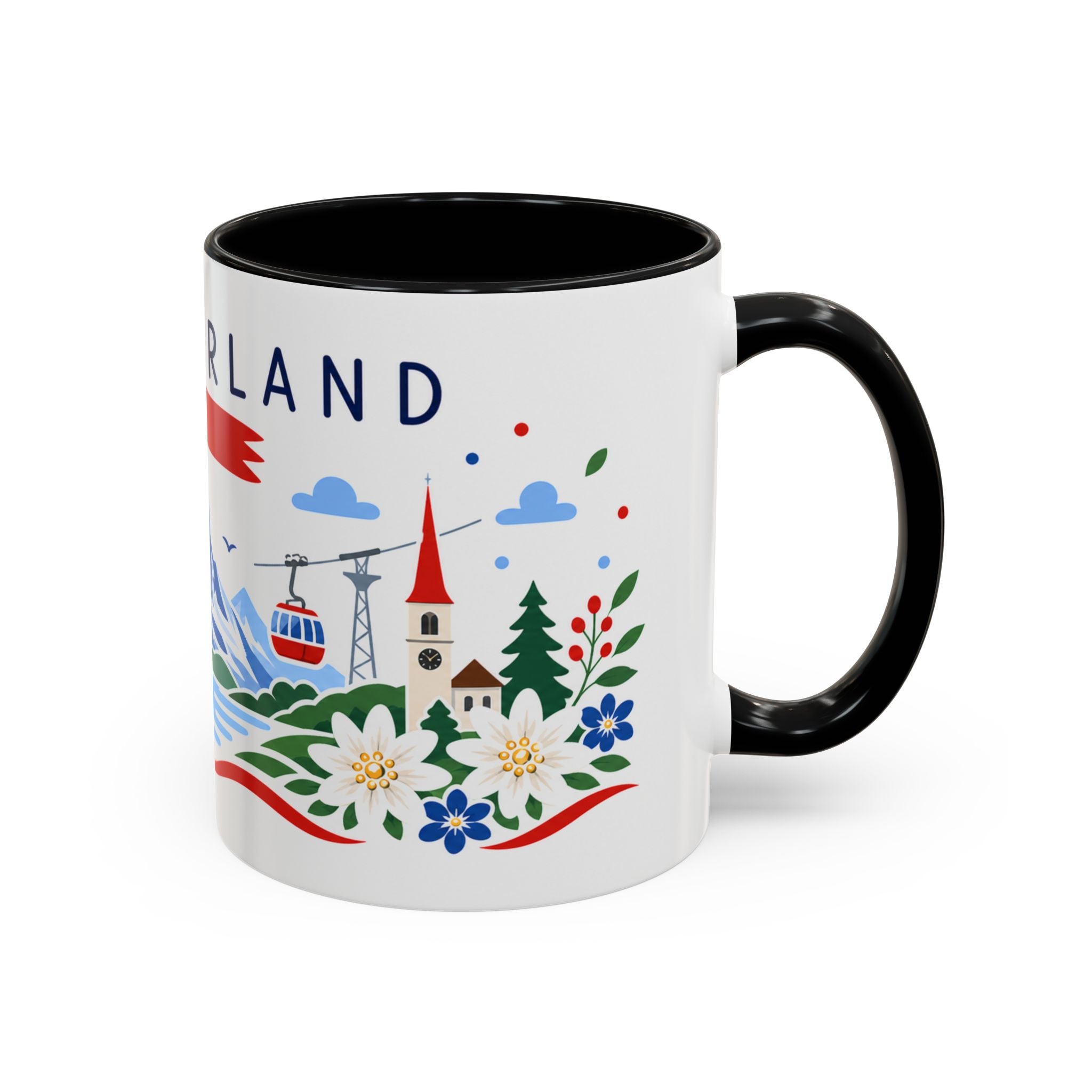 Switzerland Coffee Mug | Travel Souvenir Accent Mug | Country Gift Ceramic Cup 11oz 15oz