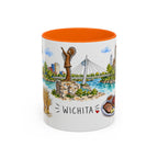 Wichita Illustrated Travel Mug | City Souvenir Accent Coffee Mug | 11oz 15oz Ceramic Cup