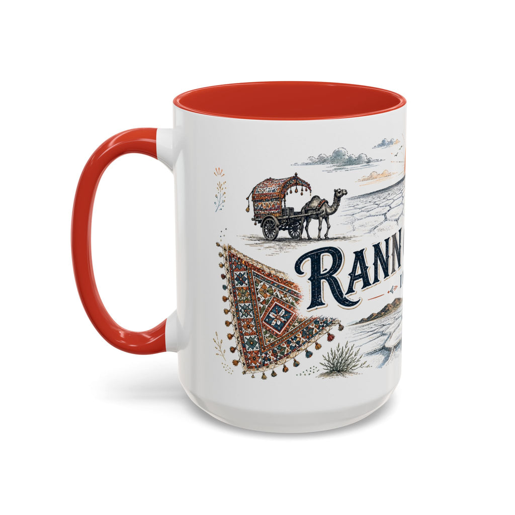 Rann of Kutch Mug, India Travel Souvenir, Bucket List Gift, Accent Ceramic Coffee Mug 11oz 15oz