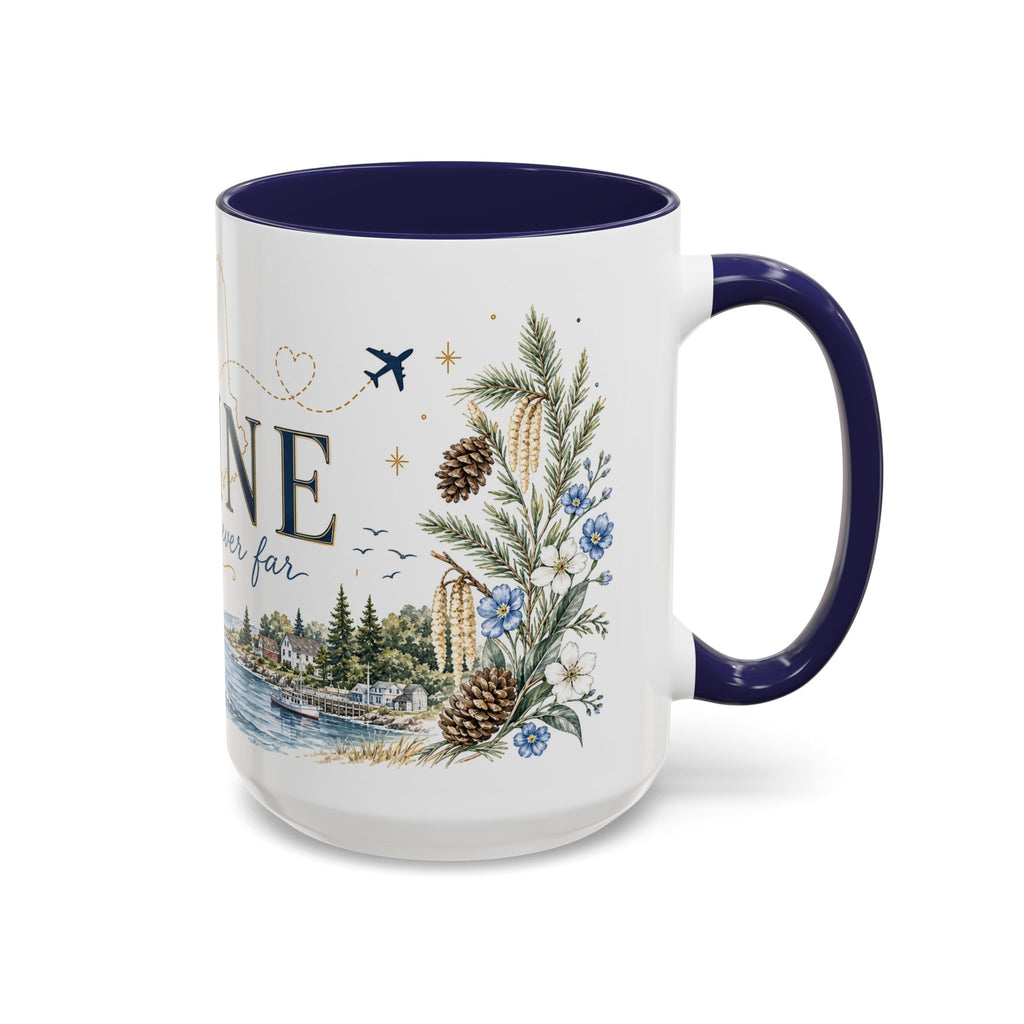 Maine State Mug | Moving Away, Long Distance Friendship Gift | 11oz 15oz Accent Mug