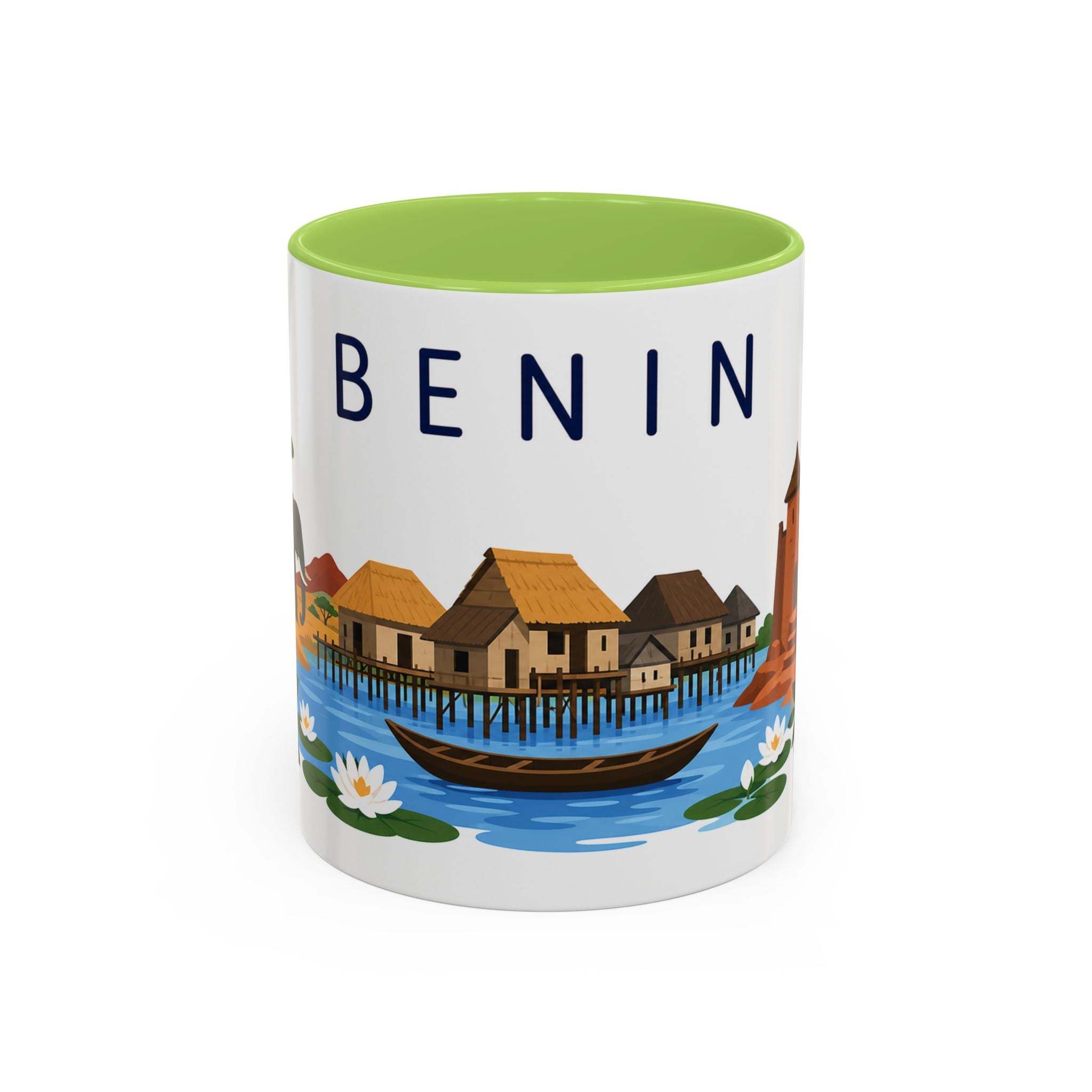 Benin Coffee Mug | Travel Souvenir Accent Mug | Country Gift Ceramic Cup 11oz 15oz
