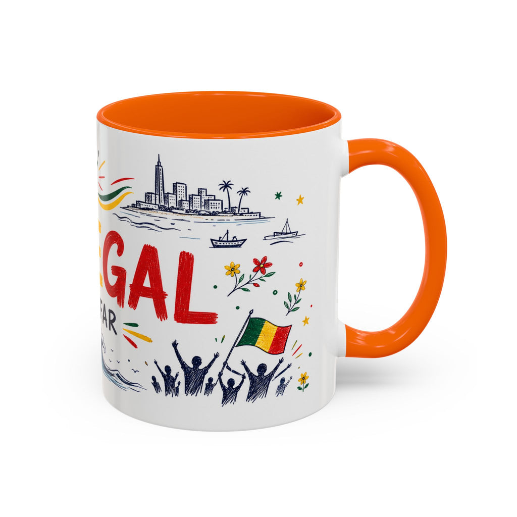 Senegal Soccer Coffee Mug | World Cup Fan Gift | Accent Color Ceramic 11oz 15oz Match Day Cup