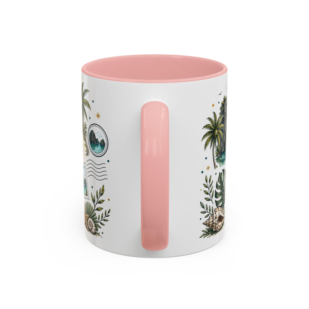 Palawan Coffee Mug | Travel Destination Souvenir Gift | Accent Color Ceramic 11oz 15oz