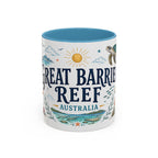 Great Barrier Reef Coffee Mug | Travel Destination Souvenir Gift | Accent Color Ceramic 11oz 15oz