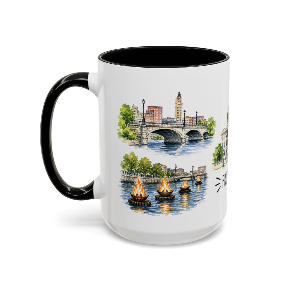 Providence Illustrated Travel Mug | City Souvenir Accent Coffee Mug | 11oz 15oz Ceramic Cup