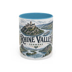 Rhine Valley Mug, Germany Travel Souvenir, Bucket List Gift, Accent Ceramic Coffee Mug 11oz 15oz