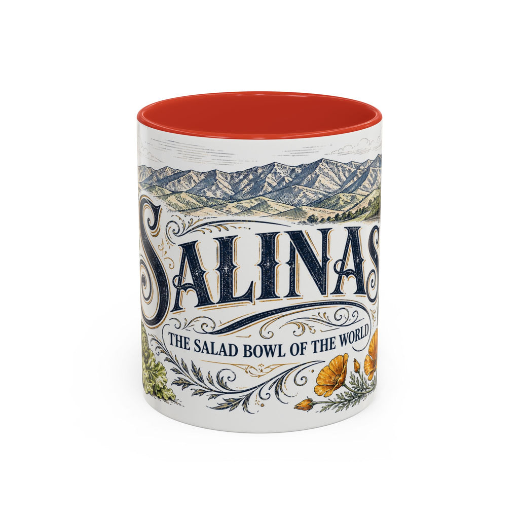 Salinas Coffee Mug | United States Travel Souvenir | Vintage Illustrated City Gift | 11 oz 15 oz Accent Mug