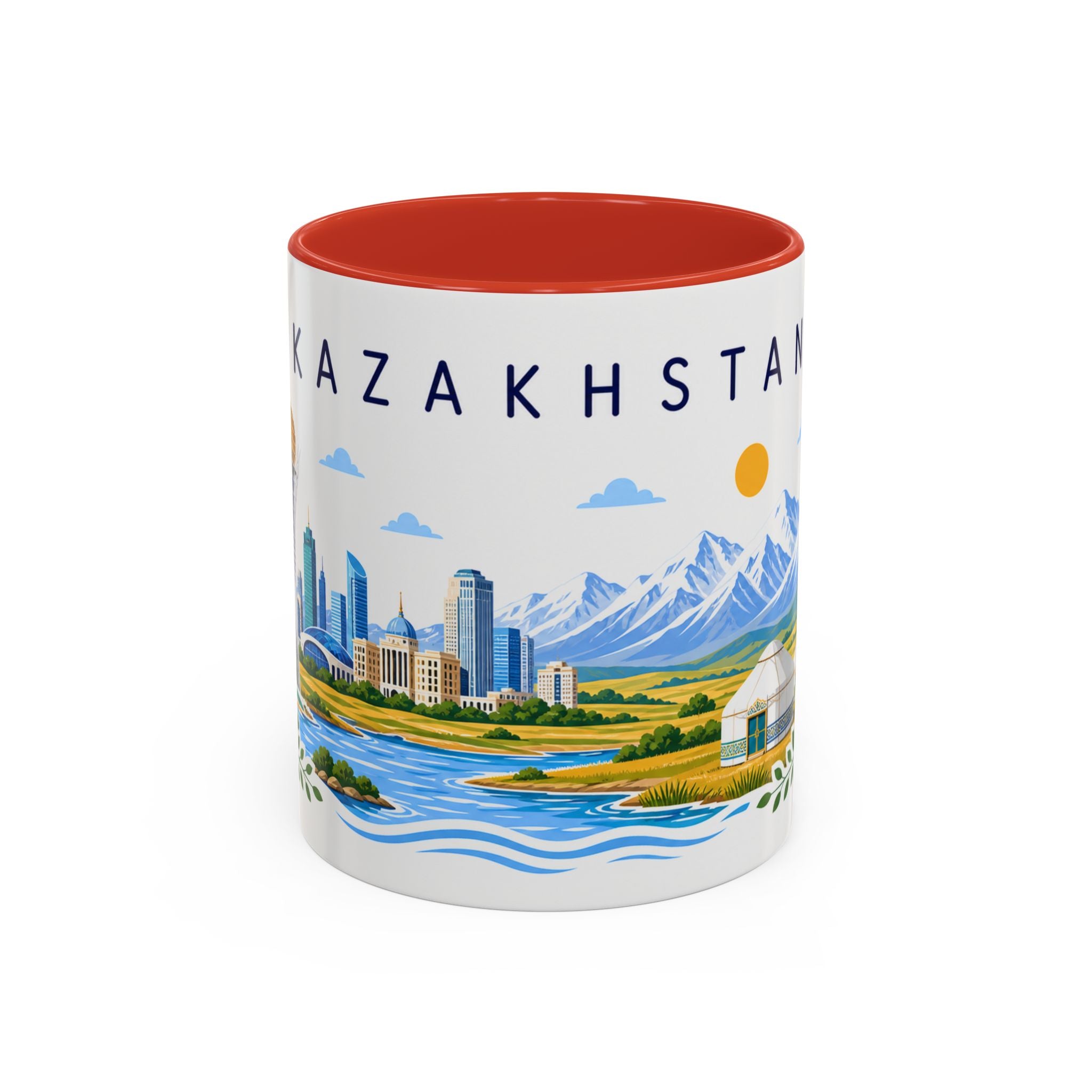 Kazakhstan Coffee Mug | Travel Souvenir Accent Mug | Place Gift Ceramic Cup 11oz 15oz