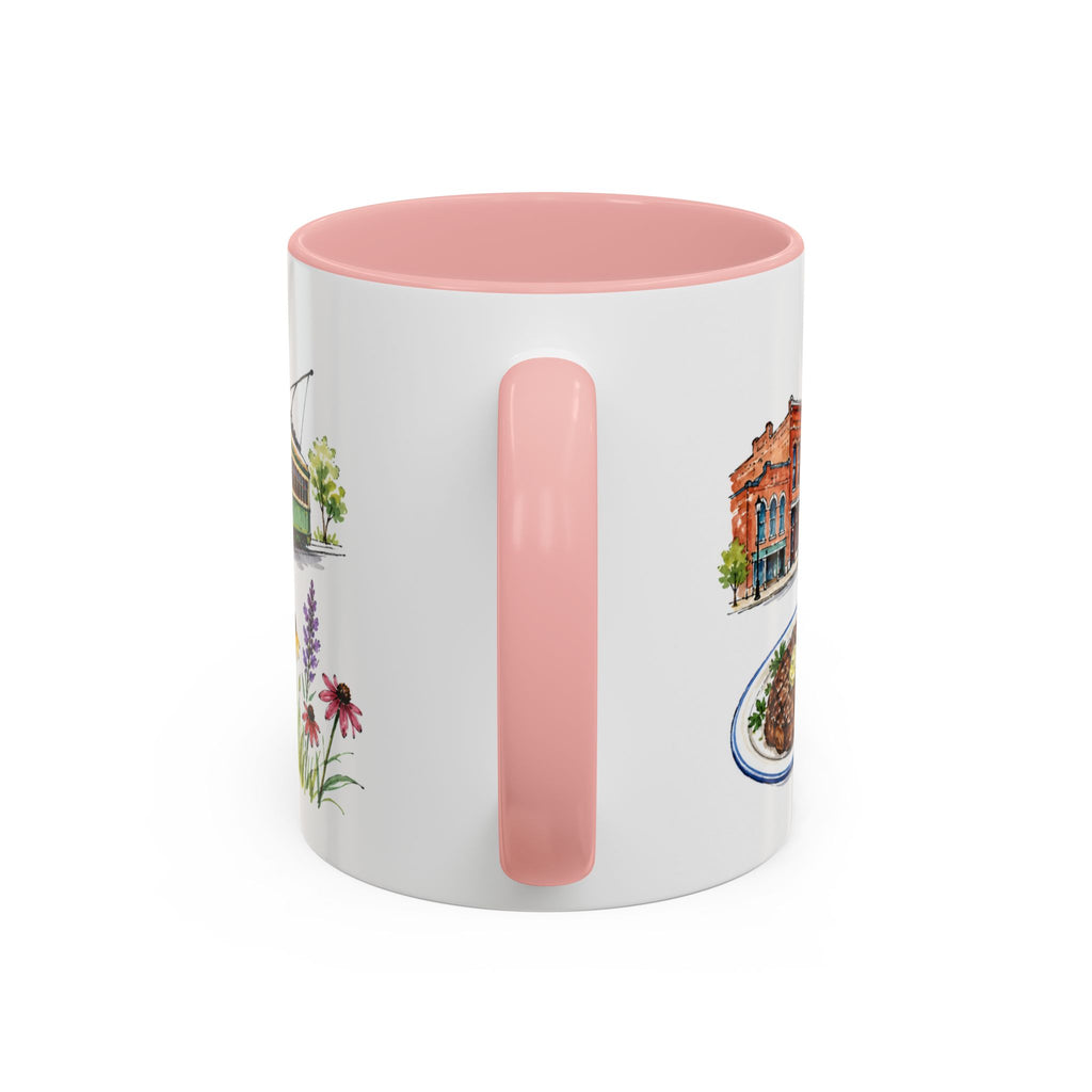 Omaha Illustrated Travel Mug | City Souvenir Accent Coffee Mug | 11oz 15oz Ceramic Cup