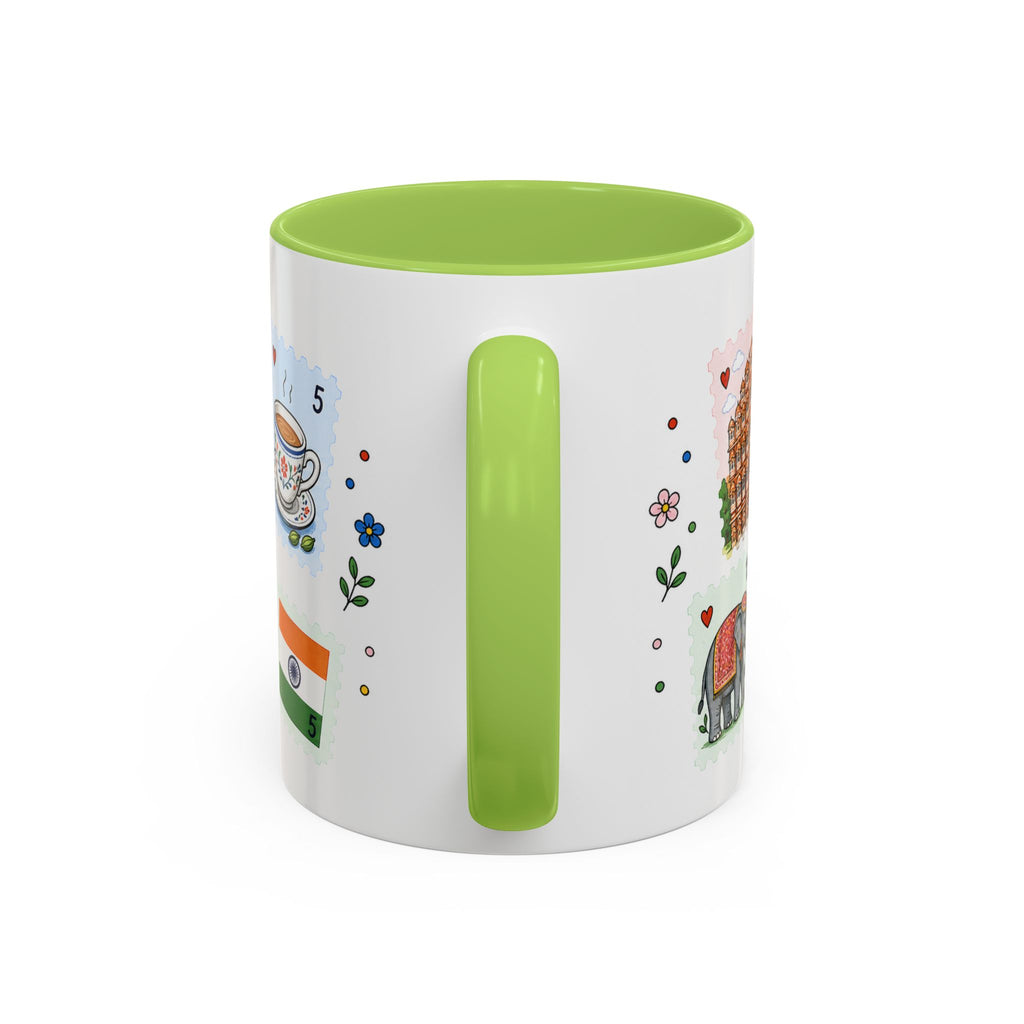 Jaipur Coffee Mug | Postage Stamp Collage Mug | Travel Souvenir Accent Cup 11oz 15oz