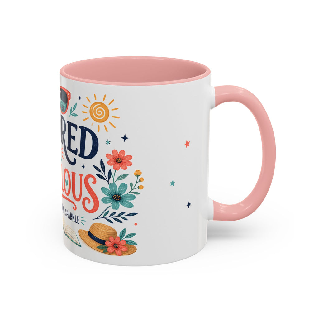 Retired And Fabulous Coffee Mug | Retirement Gift For Women Men | Accent Color Ceramic 11oz 15oz