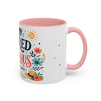 Retired And Fabulous Coffee Mug | Retirement Gift For Women Men | Accent Color Ceramic 11oz 15oz