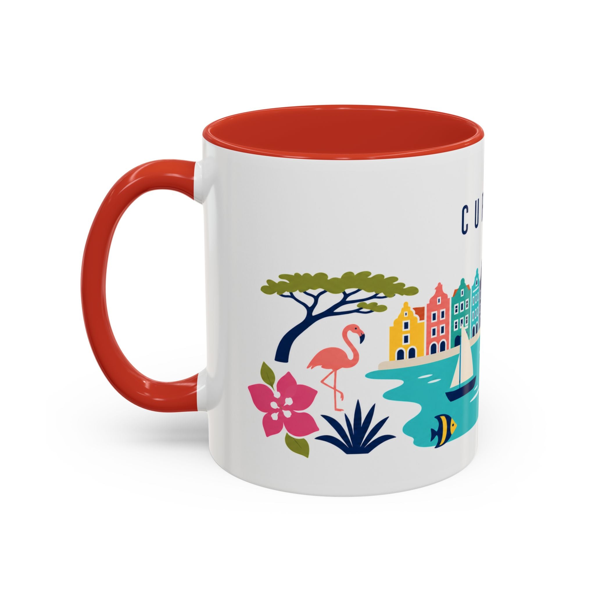 Curaçao Coffee Mug | Travel Souvenir Accent Mug | Country Gift Ceramic Cup 11oz 15oz