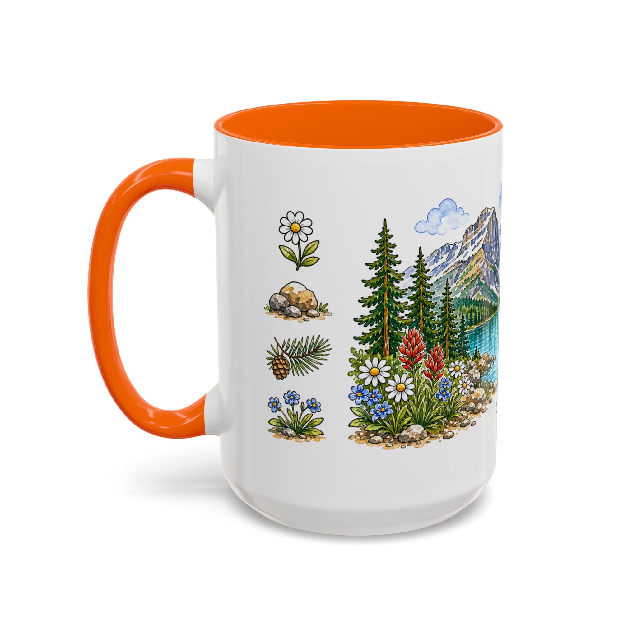 Glacier National Park Mug | US Travel Souvenir Accent Coffee Mug | 11oz 15oz Ceramic Cup