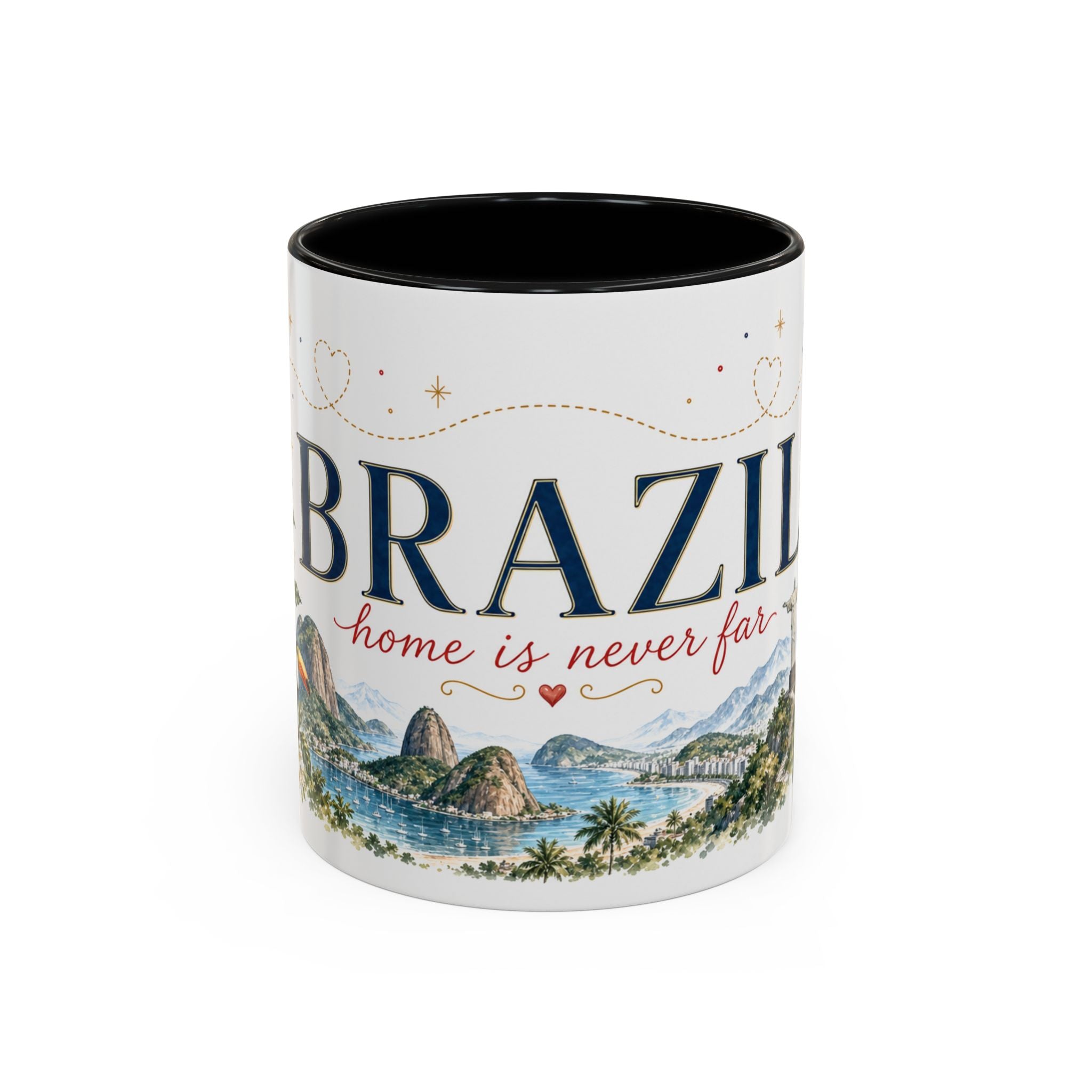 Brazil Home Country Mug | Moving Away Gift | Long Distance Friendship | 11 oz 15 oz Accent Mug