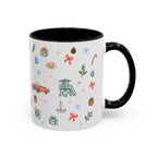 Miami Christmas Mug | Watercolor Art Deco City Souvenir (11oz/15oz)