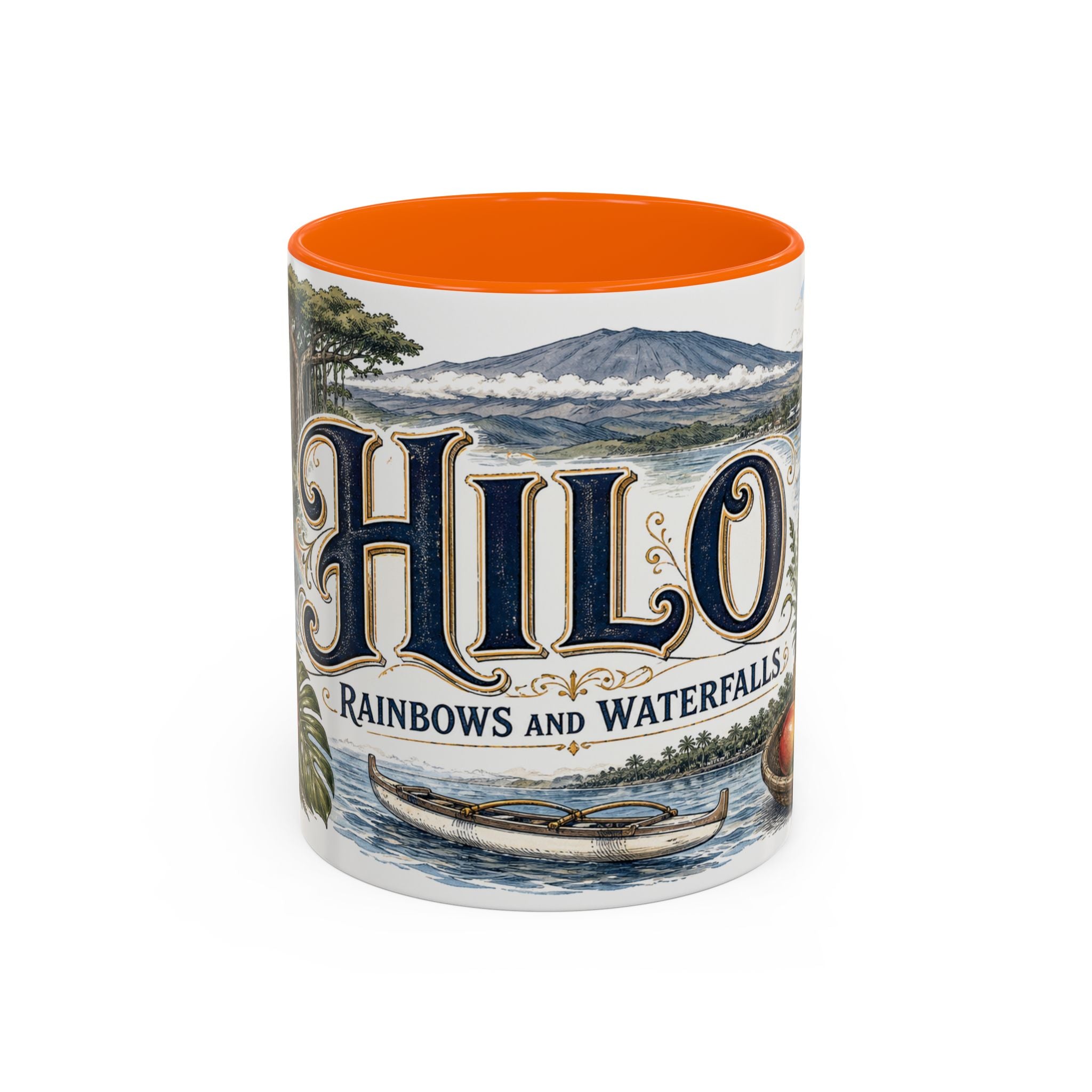 Hilo Coffee Mug | United States Travel Souvenir | Vintage Illustrated City Gift | 11 oz 15 oz Accent Mug
