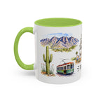 Tucson Illustrated Travel Mug | City Souvenir Accent Coffee Mug | 11oz 15oz Ceramic Cup