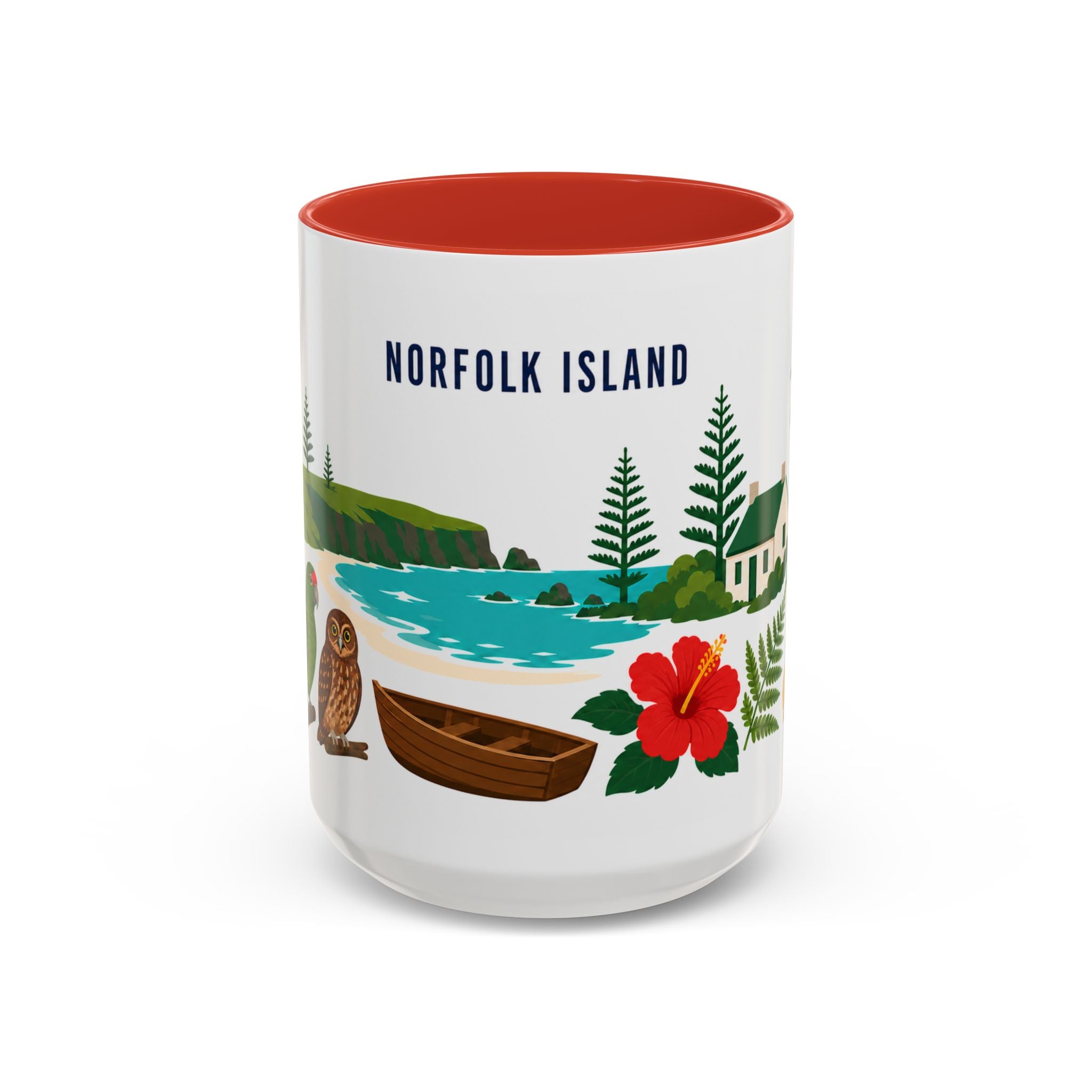 Norfolk Island Coffee Mug | Travel Souvenir Accent Mug | Country Gift Ceramic Cup 11oz 15oz