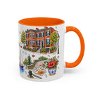 Boston Illustrated Travel Mug | City Souvenir Accent Coffee Mug | 11oz 15oz Ceramic Cup