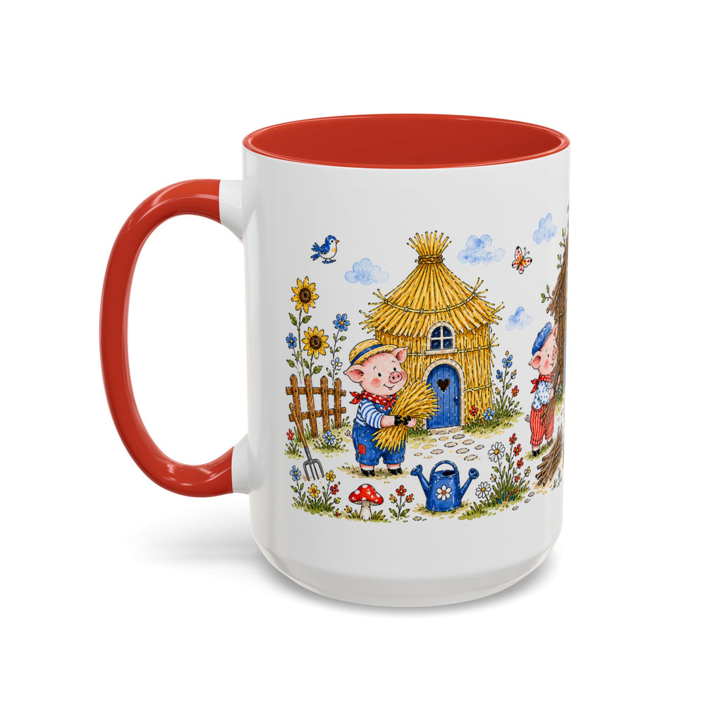 Three Little Pigs Mug | Storybook Fairy Tale Accent Coffee Mug | EveryLegend