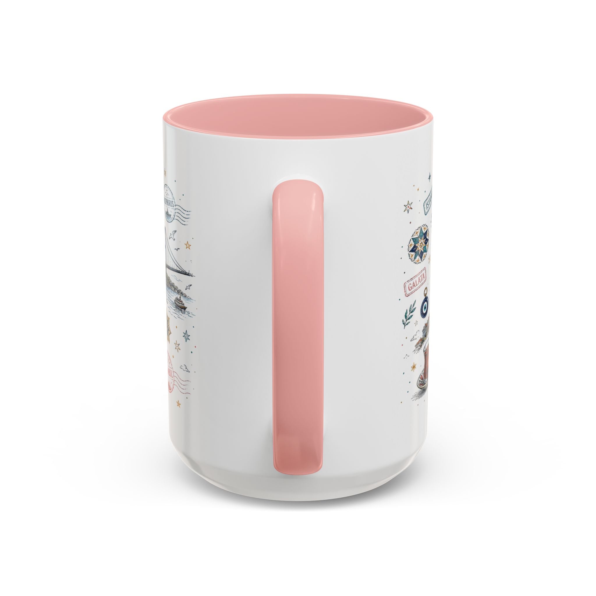 Istanbul Coffee Mug | Turkey Souvenir Travel Gift | Accent Color Ceramic 11oz 15oz