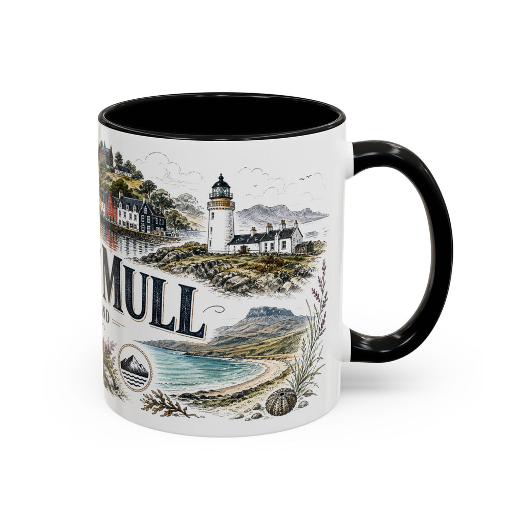 Isle of Mull Mug, Scotland Travel Souvenir, Bucket List Gift, Accent Ceramic Coffee Mug 11oz 15oz