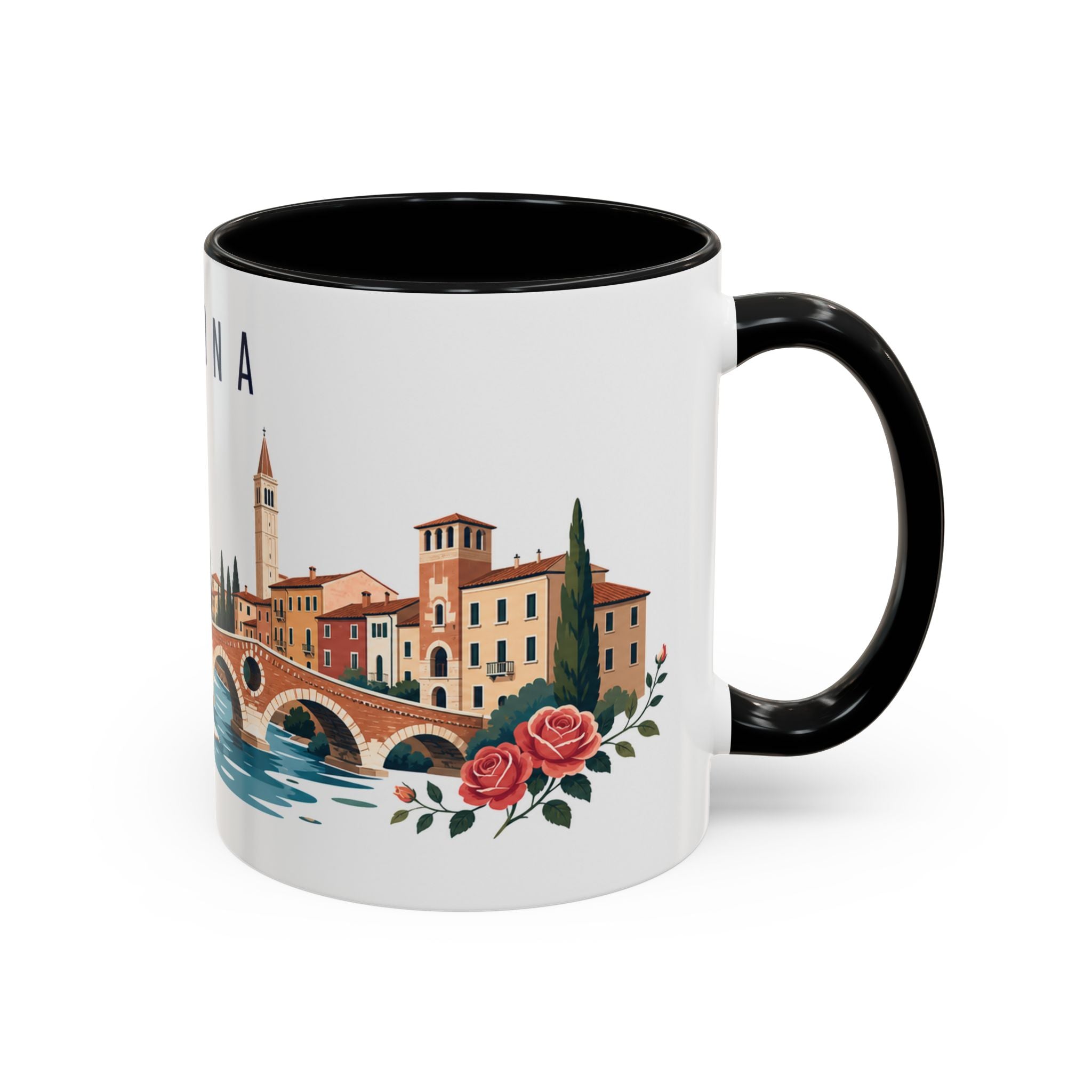 Verona Coffee Mug | Italy Travel Souvenir | Porcelain Decal City Gift | 11oz 15oz Accent Mug