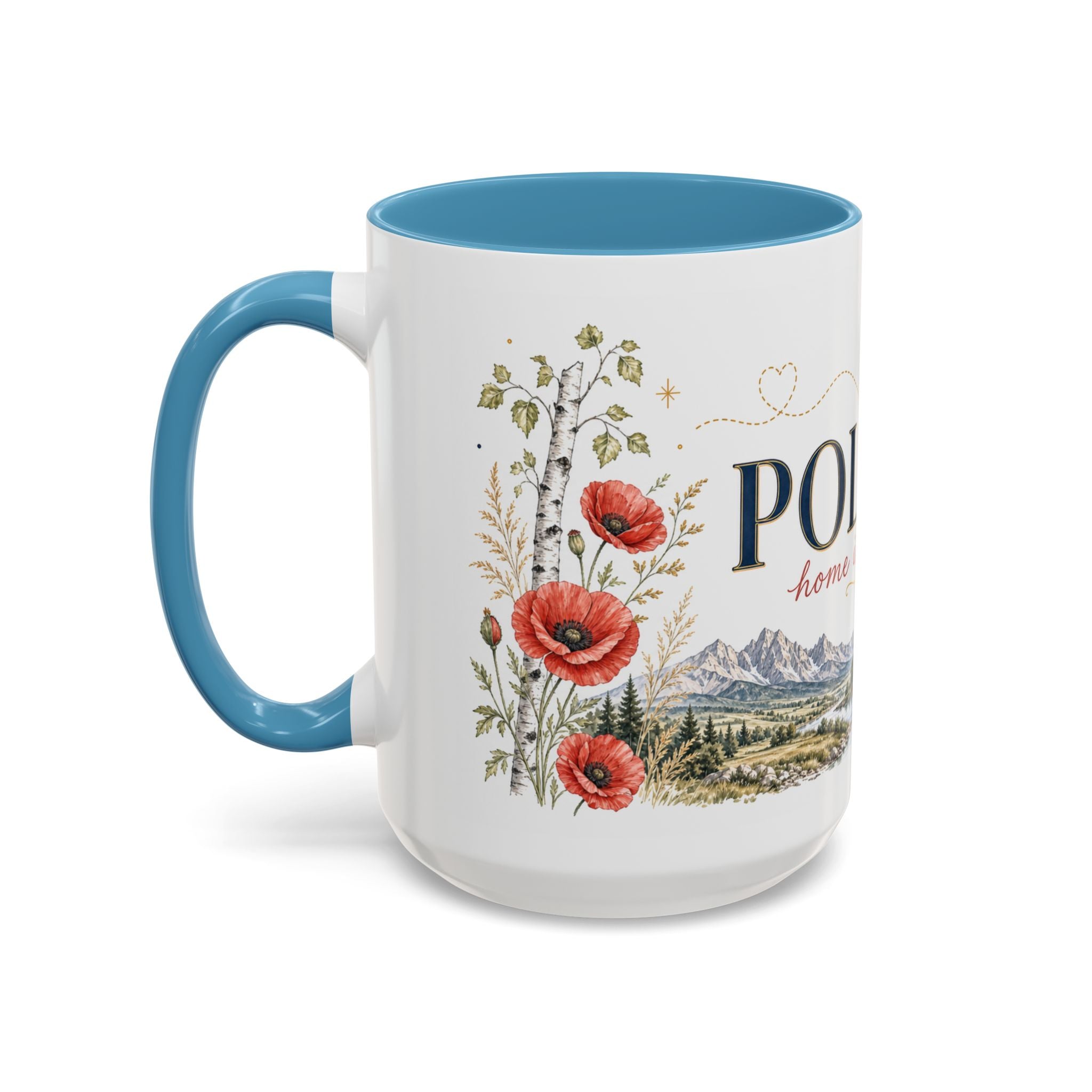 Poland Home Country Mug | Moving Away Gift | Long Distance Friendship | 11 oz 15 oz Accent Mug