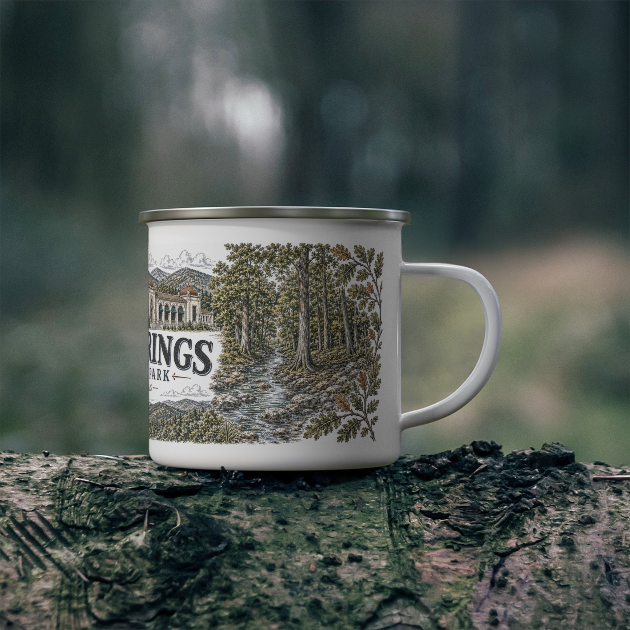 Hot Springs National Park Vintage Enamel Camping Mug | 12oz National Park Hiking Gift
