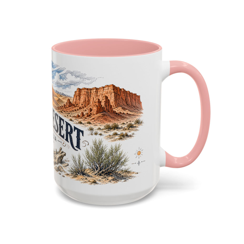 Gobi Desert Mug, Mongolia Travel Souvenir, Bucket List Gift, Accent Ceramic Coffee Mug 11oz 15oz