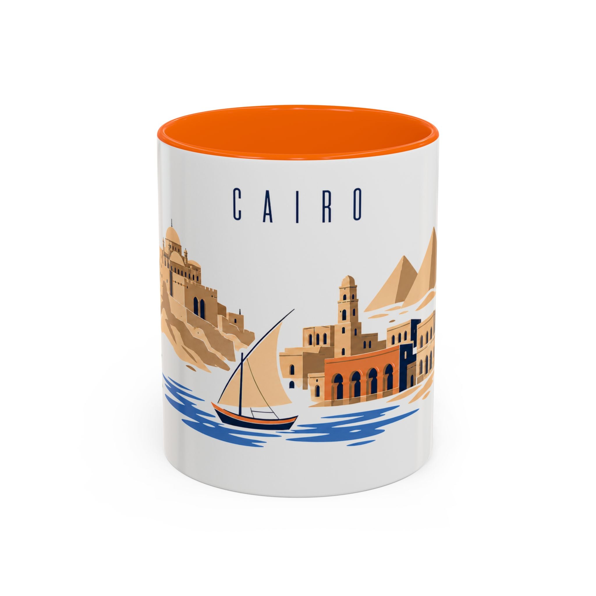 Cairo Coffee Mug | Egypt Travel Souvenir | Porcelain Decal City Gift | 11oz 15oz Accent Mug