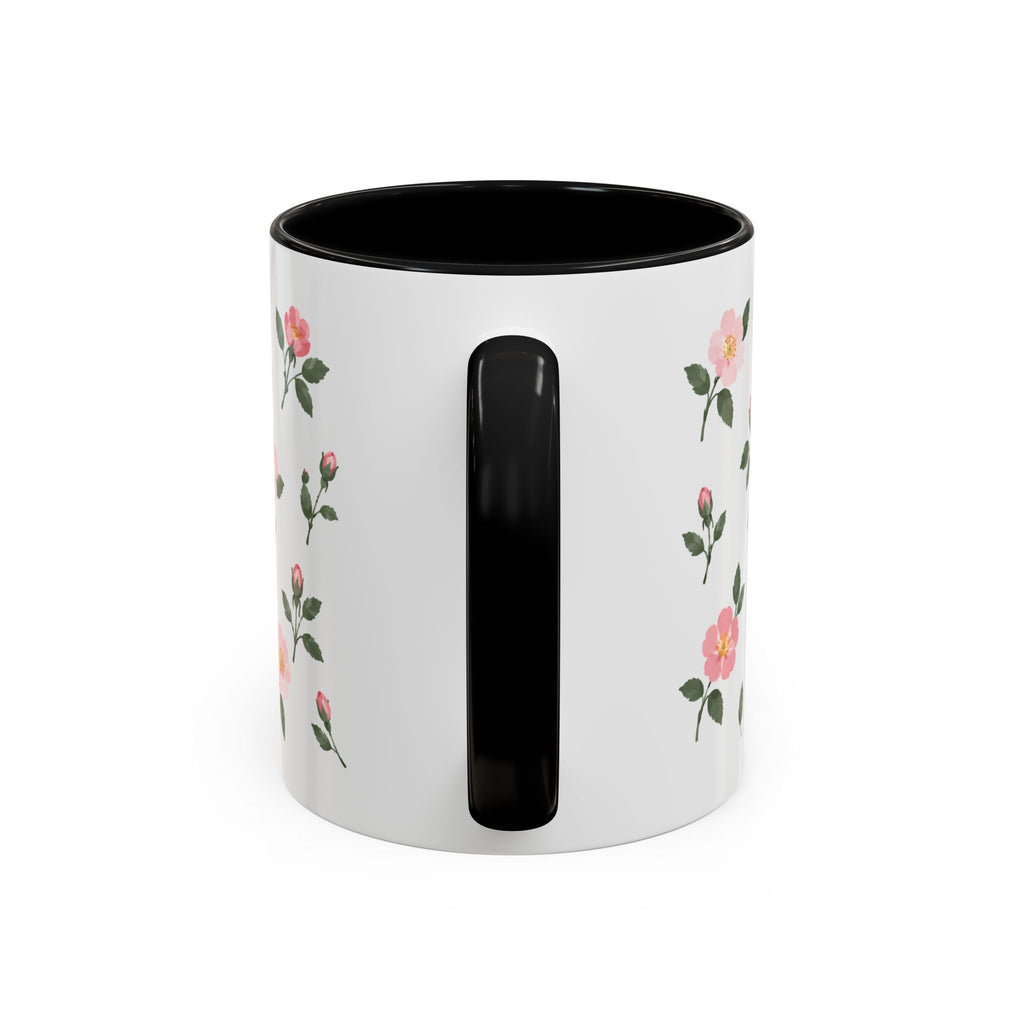 North Dakota Wild Prairie Rose Mug, State Flower Floral Coffee Cup, 11oz Botanical Gift