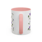 Rhode Island Violet Mug, State Flower Floral Coffee Cup, 11oz Botanical Gift